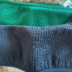 Textured Green or Blue Jcrew Bikini Top